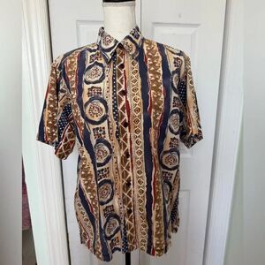 Vintage Marc Edwards Graphic Print Button-down